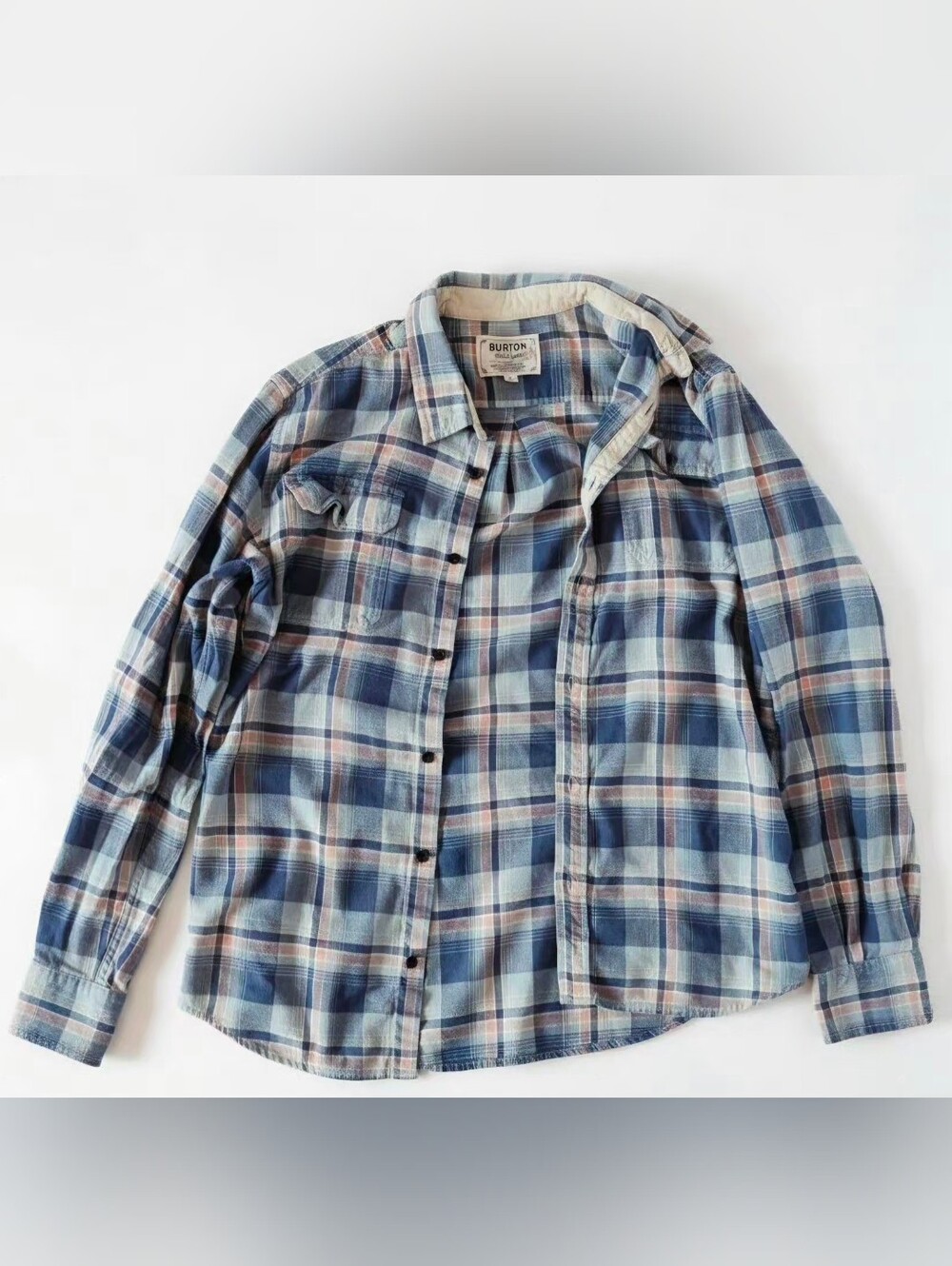Burton Plaid Button-Down in Blue and Pink